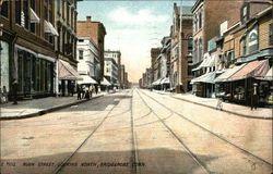 Main Street, looking North Bridgeport, CT Postcard Postcard Postcard