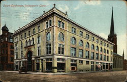 Street View of Court Exchange Bridgeport, CT Postcard Postcard Postcard