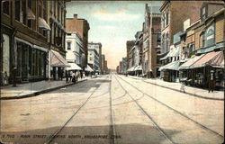 Main Street, Looking North Bridgeport, CT Postcard Postcard Postcard