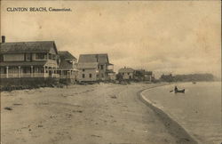 Beach and Residences Clinton, CT Postcard Postcard Postcard