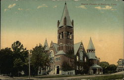 Street View of Baptist Church Danbury, CT Postcard Postcard Postcard