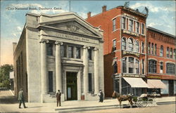 Street View of City National Bank Danbury, CT Postcard Postcard Postcard