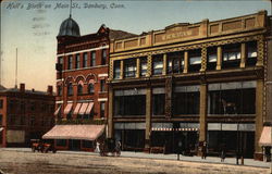 Hull's Block on Main Street Postcard