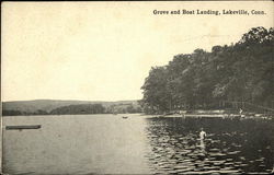 Grove and Boat Landing Lakeville, CT Postcard Postcard Postcard