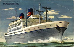 S.S. President Wilson Steamers Postcard Postcard Postcard