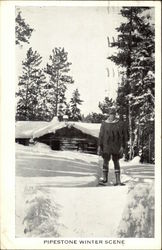 Pipestone Winter Scene Postcard