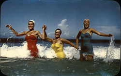 There's Surf Bathing the Year 'Round in Sunny Florida Postcard