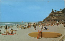 Scene at Moonlight Beach Encinitas, CA Postcard Postcard Postcard