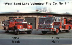 West Sand Lake Volunteer Fire Co. No. 1 Trucks Postcard Postcard Postcard