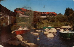 Motorboats & Monorail Disney Postcard Postcard Postcard