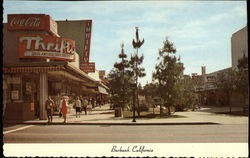 Street View inTown Burbank, CA Postcard Postcard Postcard