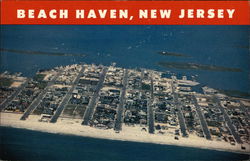 Bird's-eye View of Town Beach Haven, NJ Postcard Postcard Postcard