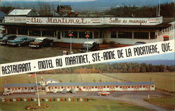 Restaurant Motel Au Martinet Ste-Anne de la Pocatiere, QC Canada Quebec Postcard Postcard Postcard