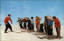 Skiing Class Postcard