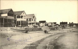 Houses along Clinton Beach Connecticut Postcard Postcard Postcard