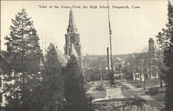 View of the Green, from the High School Postcard