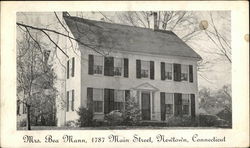 Residence of Mrs. Bea Mann, 1787 Main Street Newtown, CT Postcard Postcard Postcard