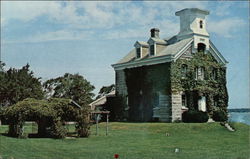 Lighthouse on the Point Noank, CT Postcard Postcard Postcard