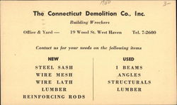 The Connecticut Demolition Co. West Haven, CT Postcard Postcard Postcard