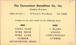 The Connecticut Demolition Co., Inc. Postcard