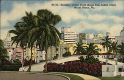 Ocean Front Hotels from Indian Creek Miami Beach, FL Postcard Postcard Postcard