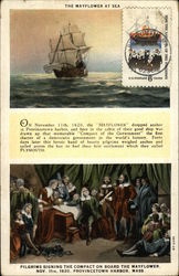 The Mayflower at Sea Maximum Cards Postcard Postcard Postcard