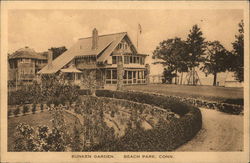 Sunken Garden. Beach Park, CT Postcard Postcard Postcard