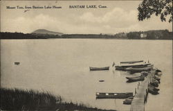 Water View of Mount Tom, from Bantam Lake House Postcard