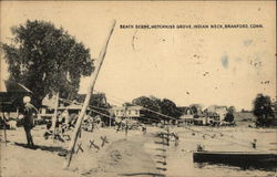 Beach Scene, Hotchkiss Grove, Indian Neck Branford, CT Postcard Postcard Postcard