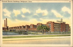 Street View of General Electric Buildings Postcard