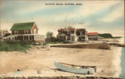 Houses on the Shore at Clinton Beach Postcard