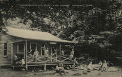 Headquarters and Store at Camp Mohawk Postcard