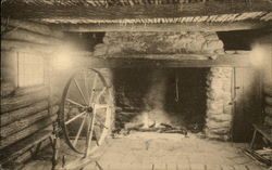 Interior of Tercentenary Headquarters Cabin Postcard