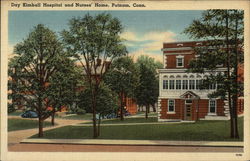 Day Kimball Hospital and Nurses' Home Putnam, CT Postcard Postcard Postcard