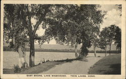 East Shore, Lake Washining Twin Lakes, CT Postcard Postcard Postcard