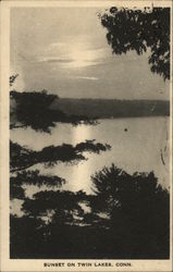 Sunset on Twin Lakes Postcard