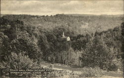 View of Town Hall from Hickory HIll Washington, CT Postcard Postcard Postcard