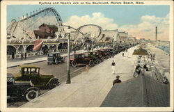 Cyclone and Noah's Ark on the Boulevard Revere Beach, MA Postcard Postcard Postcard