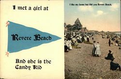 I like my home but Oh! you Revere Beach Massachusetts Postcard Postcard Postcard