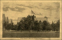 Milwaukee-Downer College - Front Campus Wisconsin Postcard Postcard Postcard