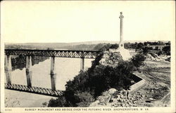 Rumsey Monument and Bridge Over the Potomac River Postcard