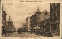 Street Scene El Paso, TX Postcard Postcard Postcard