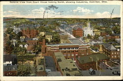 General View from Court House Looking North Hamilton, OH Postcard Postcard Postcard