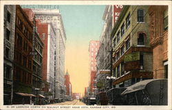 Looking North on Walnut Street near 10th Postcard