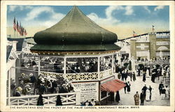 The Bandstand and Front of Palm Garden Nantasket Beach, MA Postcard Postcard Postcard