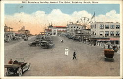 Broadway Looking Toward the Echo Salisbury Beach, MA Postcard Postcard Postcard