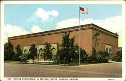 Shrine Auditorium, El Zaribah Temple Phoenix, AZ Postcard Postcard Postcard