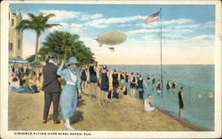 Dirigible Flying Postcard