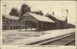 Ann Arbor and Grand Trunk Station Lakeland, MI Postcard Postcard Postcard