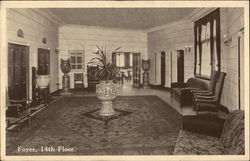 Foyer, 14th Floor, Hotel Lincoln Indianapolis, IN Postcard Postcard Postcard